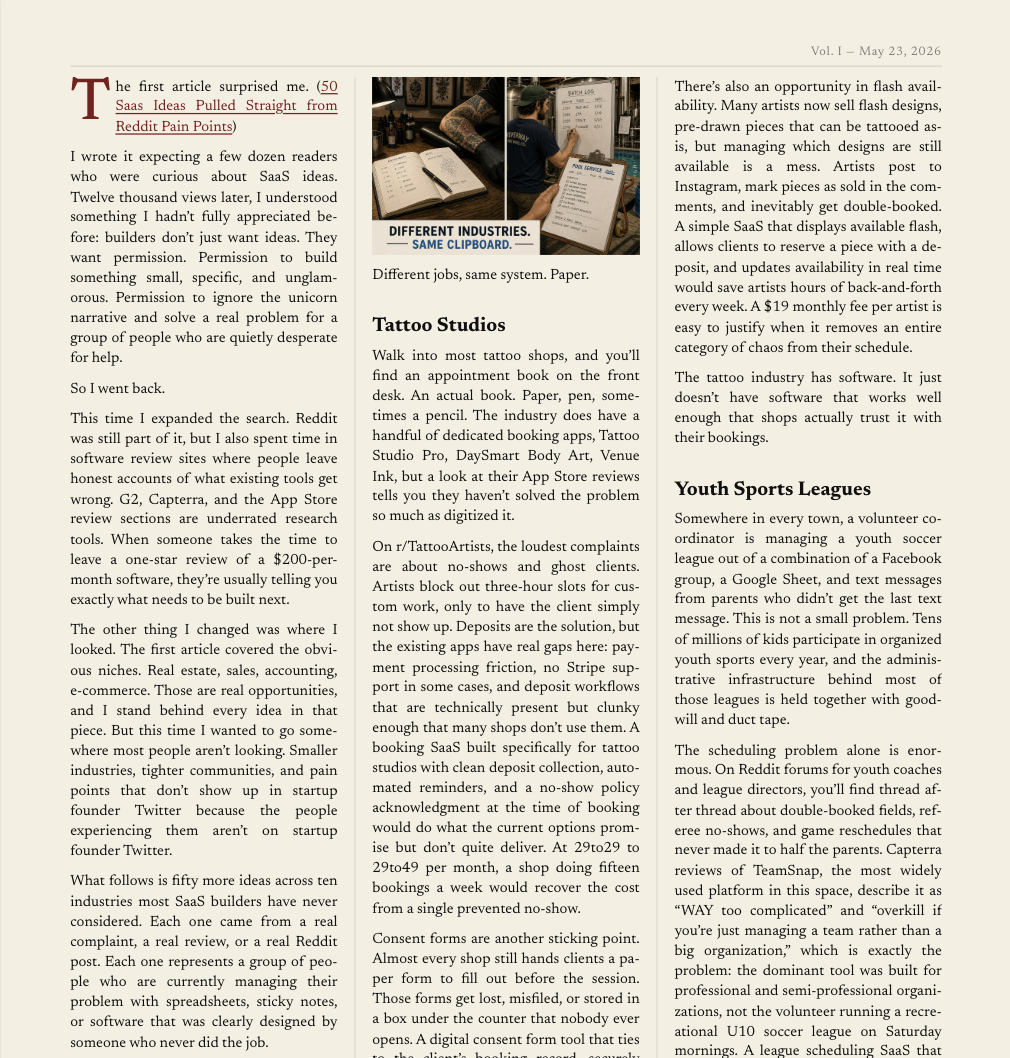 mdclaudy template 2: Drop-cap article
